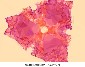 Abstract multicolor mosaic backdrop. Geometric low polygonal background. Design element for book covers, presentations layouts, title backgrounds. Vector clip art.