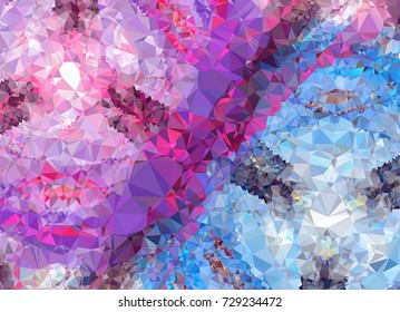 Abstract multicolor mosaic backdrop. Geometric low polygonal background. Design element for book covers, presentations layouts, title backgrounds. Vector clip art.