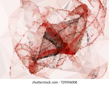 Abstract multicolor mosaic backdrop. Geometric low polygonal background. Design element for book covers, presentations layouts, title backgrounds. Vector clip art.