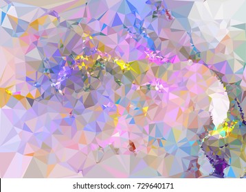 Abstract multicolor mosaic backdrop. Geometric low polygonal background. Design element for book covers, presentations layouts, title backgrounds. Vector clip art.