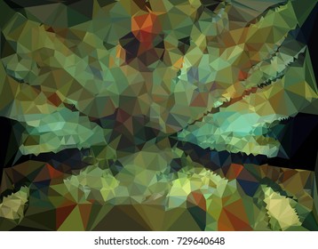 Abstract multicolor mosaic backdrop. Geometric low polygonal background. Design element for book covers, presentations layouts, title backgrounds. Vector clip art.