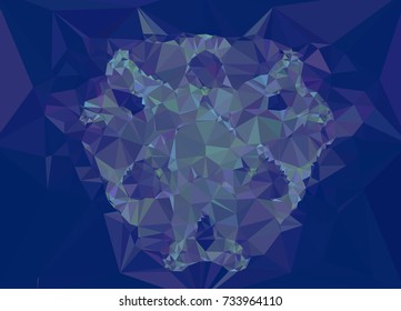 Abstract multicolor mosaic backdrop. Geometric low polygonal background. Design element for book covers, presentations layouts, title backgrounds. Vector clip art.