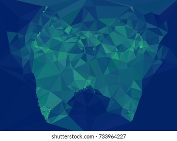 Abstract multicolor mosaic backdrop. Geometric low polygonal background. Design element for book covers, presentations layouts, title backgrounds. Vector clip art.