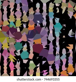 Abstract multicolor mosaic backdrop. Geometric low polygonal background. Design element for book covers, presentations layouts, title backgrounds. Vector clip art.