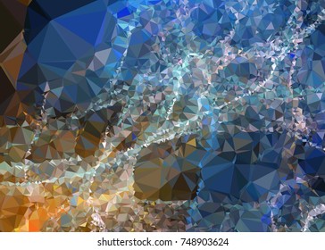 Abstract multicolor mosaic backdrop. Geometric low polygonal background. Design element for posters, business cards, presentations layouts, showcases. Vector clip art.