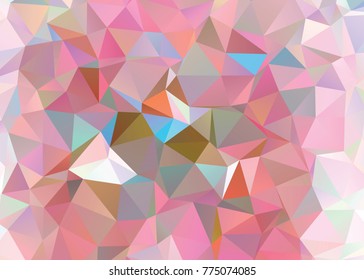 Abstract multicolor mosaic backdrop. Geometric low polygonal background. Design element for book covers, presentations layouts, title backgrounds. Vector clip art.