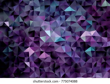 Abstract multicolor mosaic backdrop. Geometric low polygonal background. Design element for book covers, presentations layouts, title backgrounds. Vector clip art.