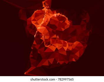 Abstract multicolor mosaic backdrop. Geometric low polygonal background. Design element for book covers, presentations layouts, title backgrounds. Vector clip art.