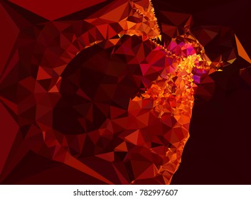 Abstract multicolor mosaic backdrop. Geometric low polygonal background. Design element for book covers, presentations layouts, title backgrounds. Vector clip art.