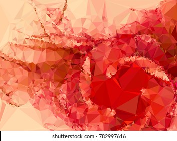 Abstract multicolor mosaic backdrop. Geometric low polygonal background. Design element for book covers, presentations layouts, title backgrounds. Vector clip art.