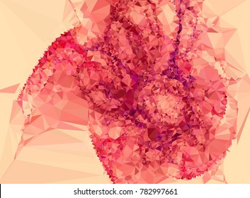 Abstract multicolor mosaic backdrop. Geometric low polygonal background. Design element for book covers, presentations layouts, title backgrounds. Vector clip art.