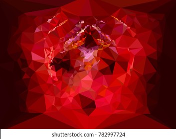Abstract multicolor mosaic backdrop. Geometric low polygonal background. Design element for book covers, presentations layouts, title backgrounds. Vector clip art.