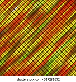 Abstract multicolor mosaic of squares with rounded corners