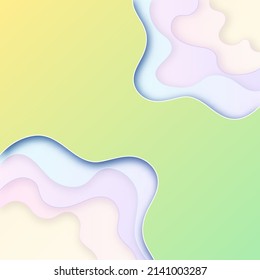 Abstract Multicolor Paper Layer Cut Background.