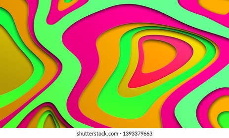 Abstract Multicolor Paper Style Background. Multilayer Vector Background.