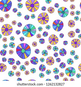 Abstract Multicolor Pattern of circles with different colors. Elements are not cropped. Pattern under the mask. Perfect design for textile, box, posters, cards, brochures, web etc.