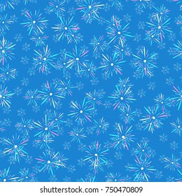 Abstract multicolor pattern on the blue background