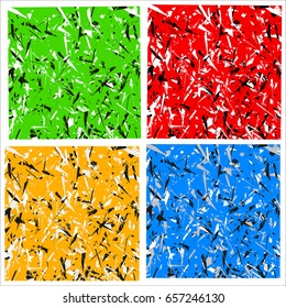 Abstract multicolor pattern / texture with scattered edgy shapes (Unreal colors)