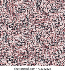 Abstract multicolor pixel textured graphic motif. Seamless pattern.