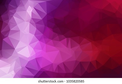 Abstract Multicolor purple, pink polygonal illustration, which consist of triangles. Geometric background in Origami style with gradient. Triangular design for your business.