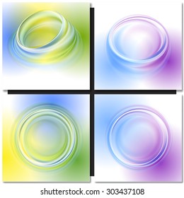 Abstract multicolor round frame background