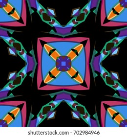 Abstract multicolor shapes pattern.Tile art illustration.
 Texture for cloth design, corporate style, party invitation, paper cup, dress, bag, scarf, plastic or glassware, phone case, interior design, tapestry, upholstery.