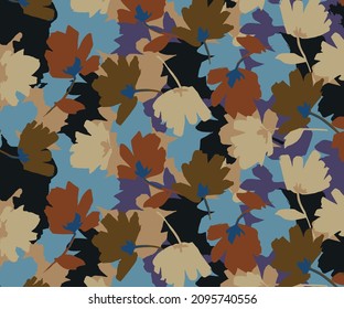abstract multicolor a solid flowers all over textiles vector design illustration digital image