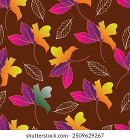 abstract multicolor a solid hibiscus blooming flowers motif arrangement with medium tone, all over vector design with cream background