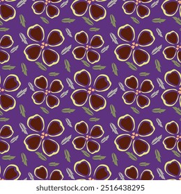 abstract multicolor a solid hibiscus blooming flowers motif arrangement with medium tone, all over vector design with cream background illustration digital image for wrapping paper or textile printing