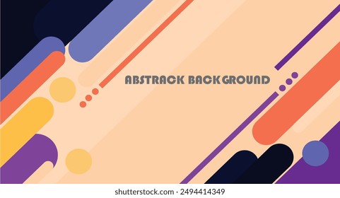 Abstract multicolor with striped lines on gradient pink background