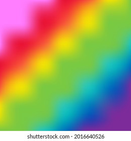 Abstract multicolor tie dye background. Rainbow LGBT colors. Square format. Vector illustration, flat design
