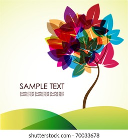 abstract multicolor tree