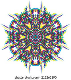 Abstract multicolor vibrant circle eps10