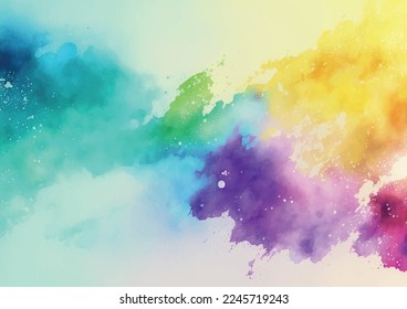 Abstract multicolor watercolor background design
