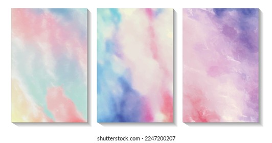 Abstract multicolor watercolor background design