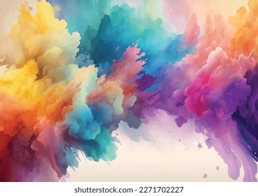 Abstract multicolor watercolor background design