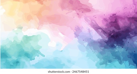 Abstract multicolor watercolor background design
