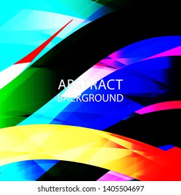 Abstract multicolor wave background. - vector