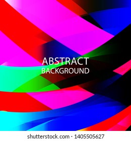 Abstract multicolor wave background. - vector
