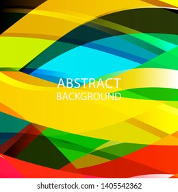 Abstract multicolor wave background. - vector
