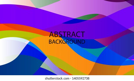 Abstract multicolor wave background. - vector