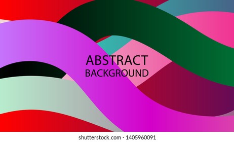 Abstract multicolor wave background. - vector