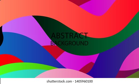 Abstract multicolor wave background. - vector