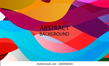 Abstract multicolor wave background. - vector