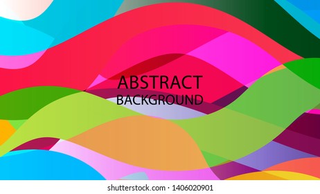 Abstract multicolor wave background. - vector