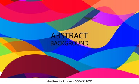 Abstract multicolor wave background. - vector