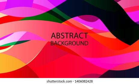 Abstract multicolor wave background. - vector