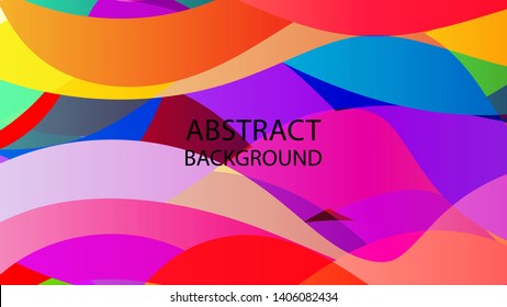 Abstract multicolor wave background. - vector