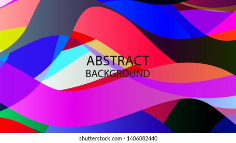 Abstract multicolor wave background. - vector