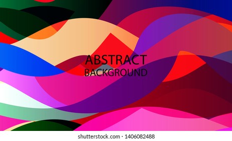 Abstract multicolor wave background. - vector